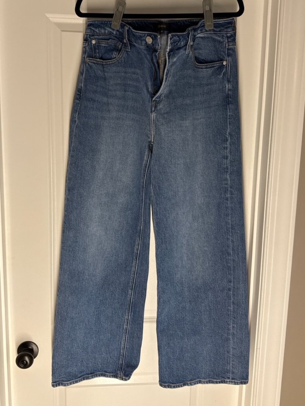Quince High Rise Wide Leg Jeans Medium Wash Size 32